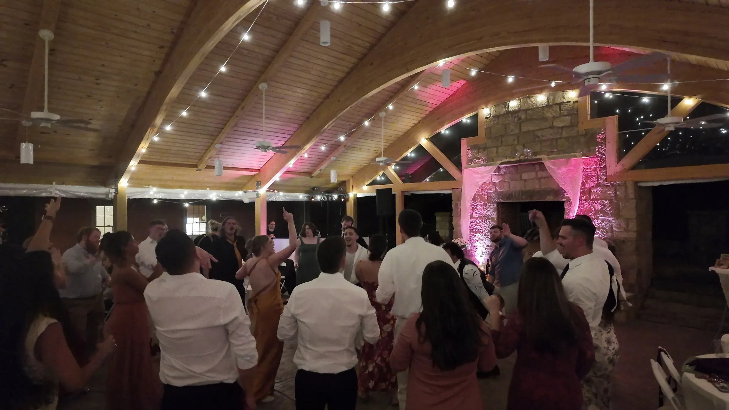 Dance floor by the fireplace