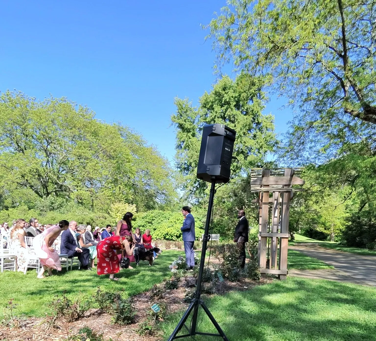 Ceremony set up with sound